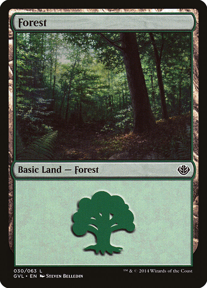 Forest (30) (Garruk vs. Liliana) [Duel Decks Anthology] | PLUS EV GAMES 