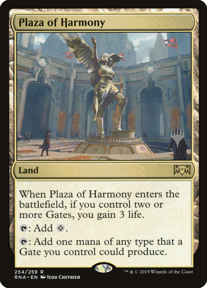 Plaza of Harmony (Promo Pack) [Ravnica Allegiance Promos] | PLUS EV GAMES 