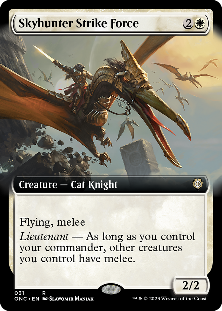 Skyhunter Strike Force (Extended Art) [Phyrexia: All Will Be One Commander] | PLUS EV GAMES 
