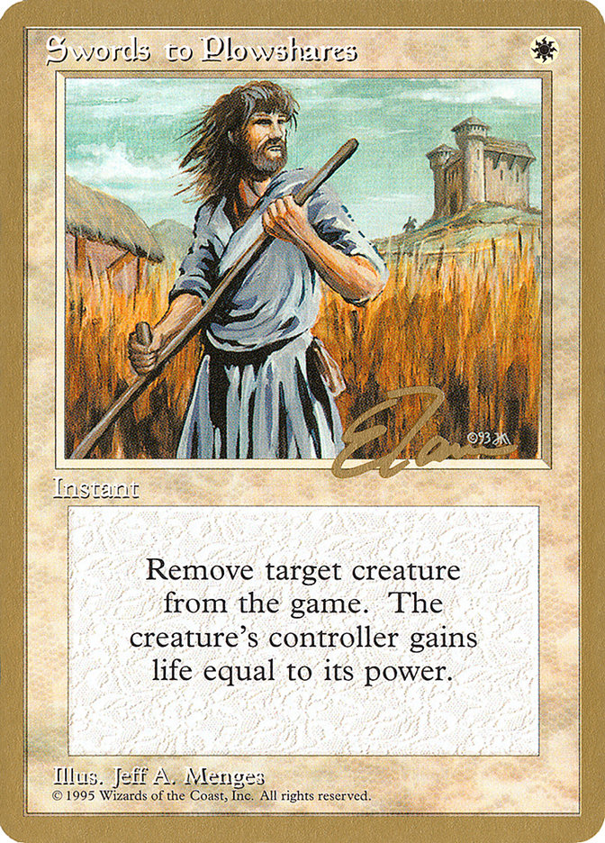 Swords to Plowshares (Eric Tam) [Pro Tour Collector Set] | PLUS EV GAMES 