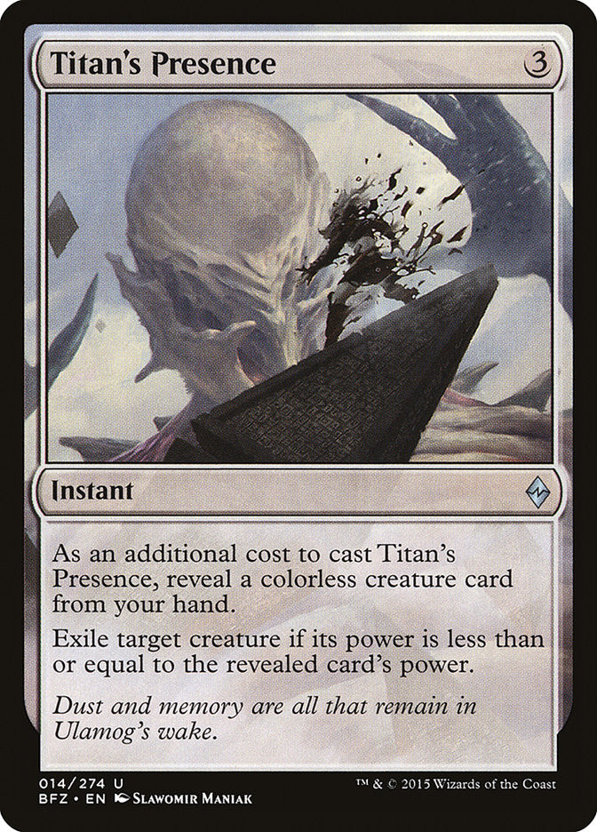 Titan's Presence [Battle for Zendikar] | PLUS EV GAMES 