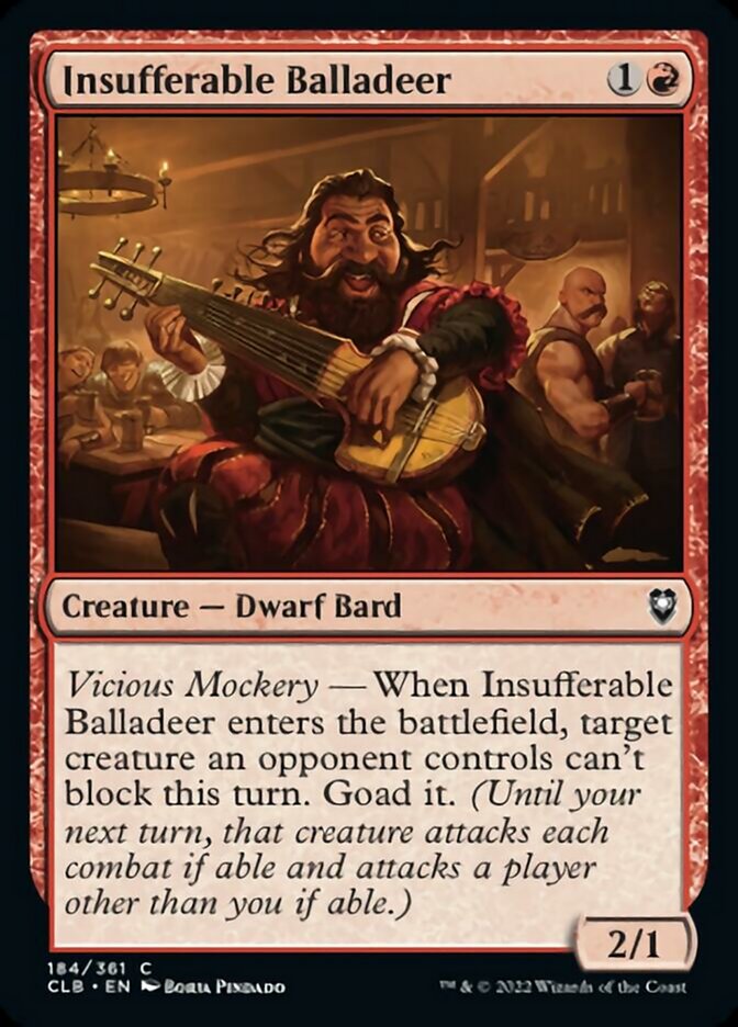 Insufferable Balladeer [Commander Legends: Battle for Baldur's Gate] | PLUS EV GAMES 