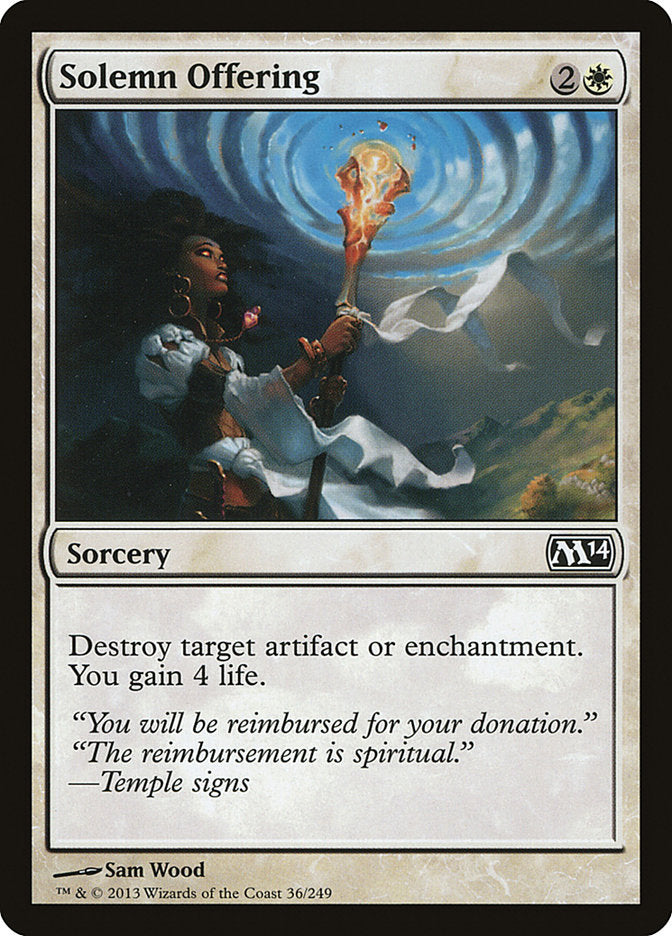 Solemn Offering [Magic 2014] | PLUS EV GAMES 