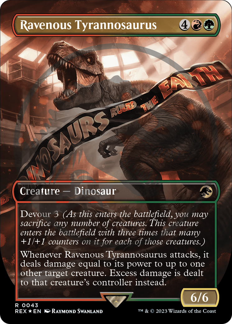 Ravenous Tyrannosaurus Emblem (Borderless) [Jurassic World Collection Tokens] | PLUS EV GAMES 