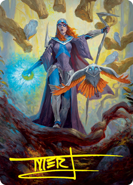 Kasmina, Enigma Sage Art Card (Gold-Stamped Signature) [Strixhaven: School of Mages Art Series] | PLUS EV GAMES 