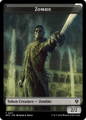 City's Blessing // Zombie Double-Sided Token [Murders at Karlov Manor Commander Tokens] | PLUS EV GAMES 