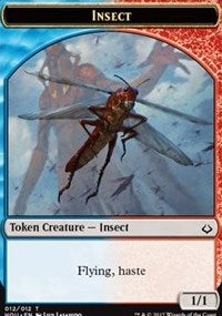 Insect // Warrior Double-sided Token [Hour of Devastation Tokens] | PLUS EV GAMES 