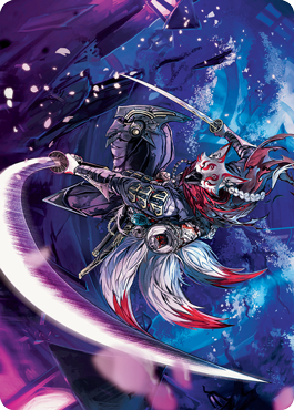 Blade-Blizzard Kitsune Art Card [Kamigawa: Neon Dynasty Art Series] | PLUS EV GAMES 