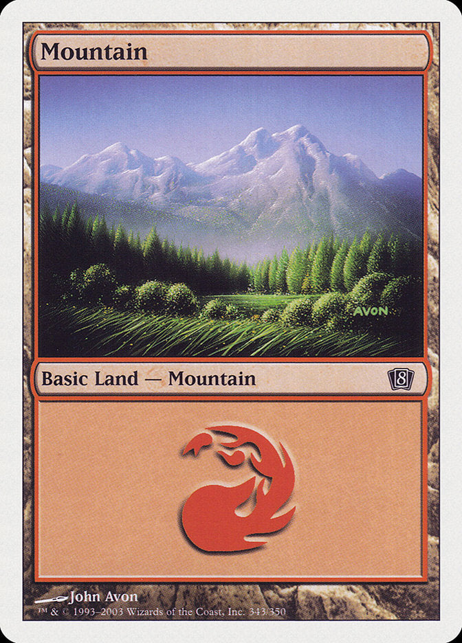 Mountain (343) [Eighth Edition] | PLUS EV GAMES 