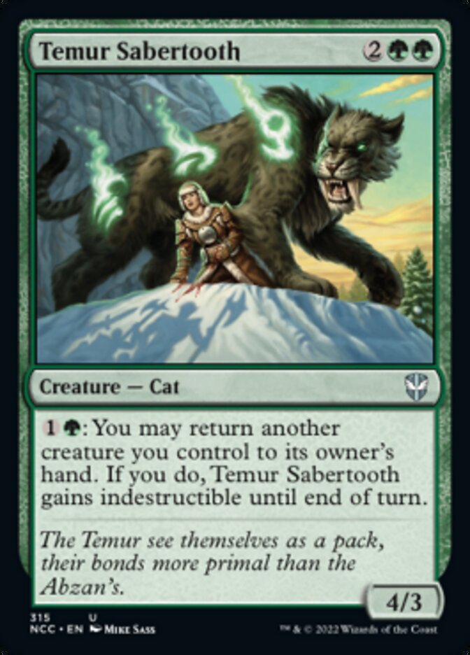 Temur Sabertooth [Streets of New Capenna Commander] | PLUS EV GAMES 