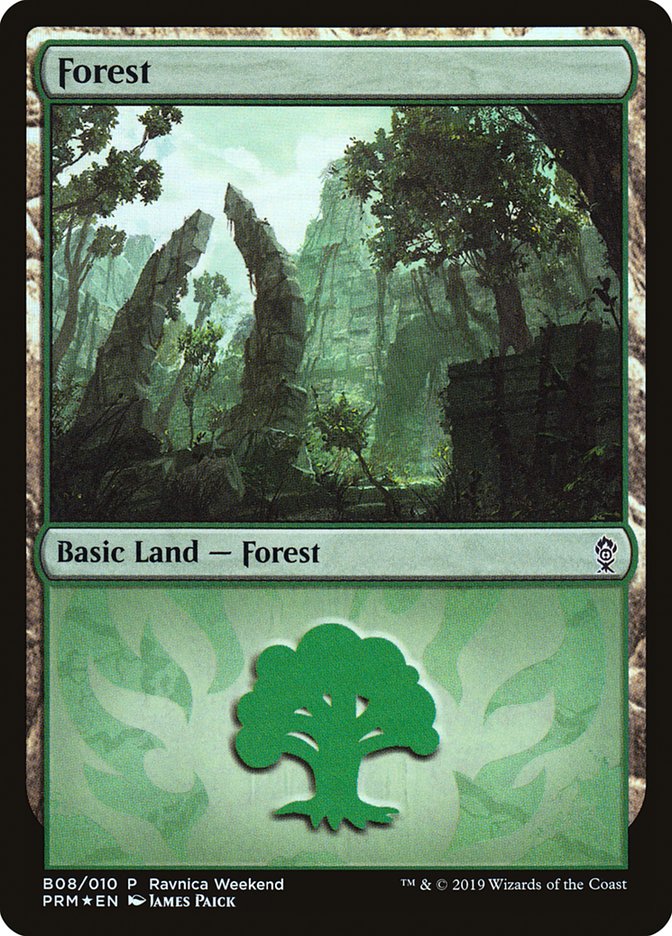 Forest (B08) [Ravnica Allegiance Guild Kit] | PLUS EV GAMES 