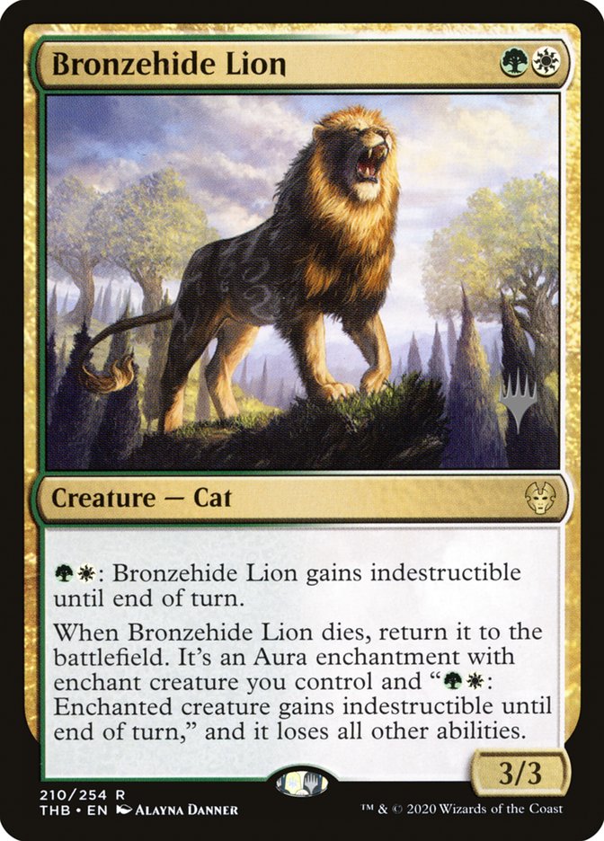 Bronzehide Lion (Promo Pack) [Theros Beyond Death Promos] | PLUS EV GAMES 