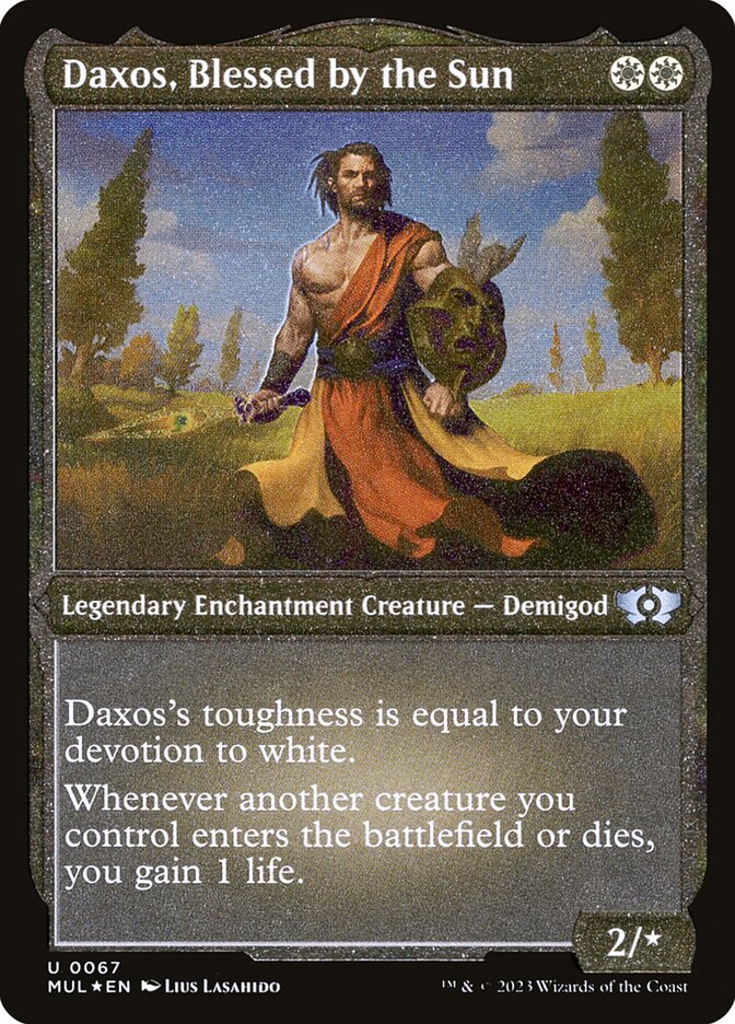 Daxos, Blessed by the Sun (Foil Etched) [Multiverse Legends] | PLUS EV GAMES 