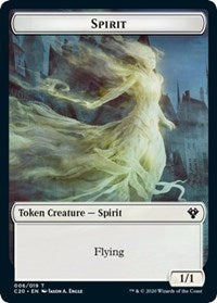 Spirit // Treasure Double-sided Token [Commander 2020 Tokens] | PLUS EV GAMES 