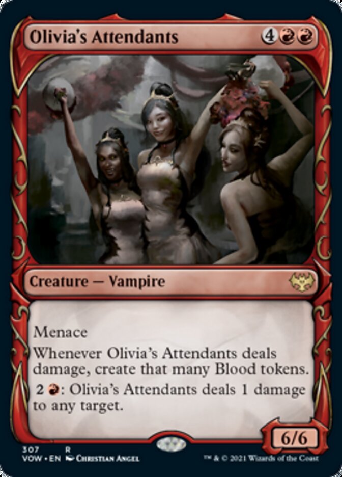 Olivia's Attendants (Showcase Fang Frame) [Innistrad: Crimson Vow] | PLUS EV GAMES 