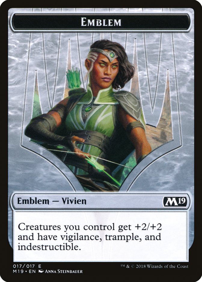 Vivien Reid Emblem [Core Set 2019 Tokens] | PLUS EV GAMES 