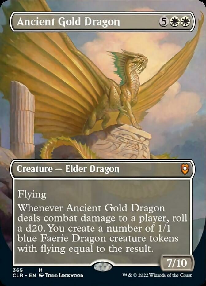 Ancient Gold Dragon (Borderless Alternate Art) [Commander Legends: Battle for Baldur's Gate] | PLUS EV GAMES 