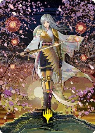 The Wandering Emperor 2 Art Card (Gold-Stamped Signature) [Kamigawa: Neon Dynasty Art Series] | PLUS EV GAMES 