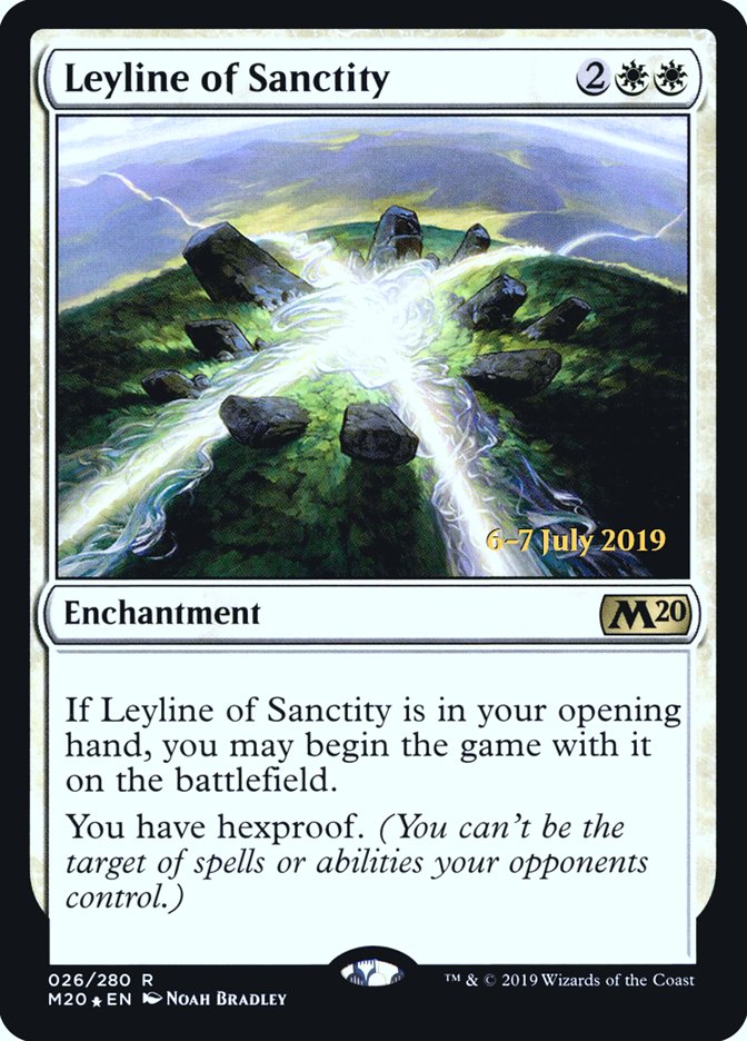 Leyline of Sanctity  [Core Set 2020 Prerelease Promos] | PLUS EV GAMES 