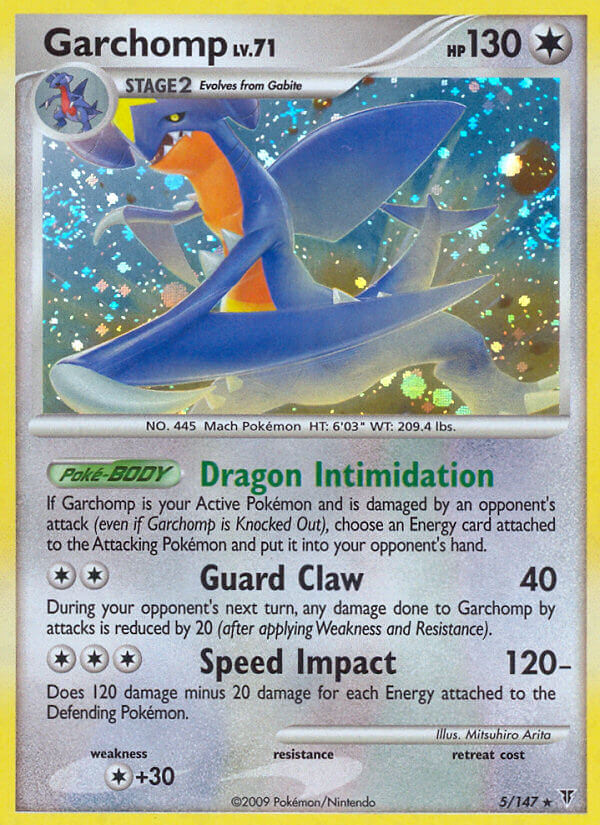 Garchomp (5/147) (Cracked Ice Holo) (Theme Deck Exclusive) [Platinum: Supreme Victors] | PLUS EV GAMES 