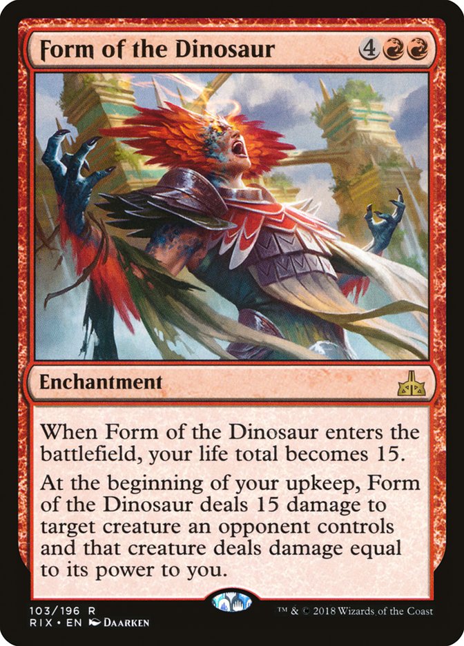 Form of the Dinosaur [Rivals of Ixalan] | PLUS EV GAMES 