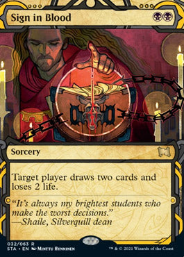 Sign in Blood (Etched Foil) [Strixhaven Mystical Archive] | PLUS EV GAMES 