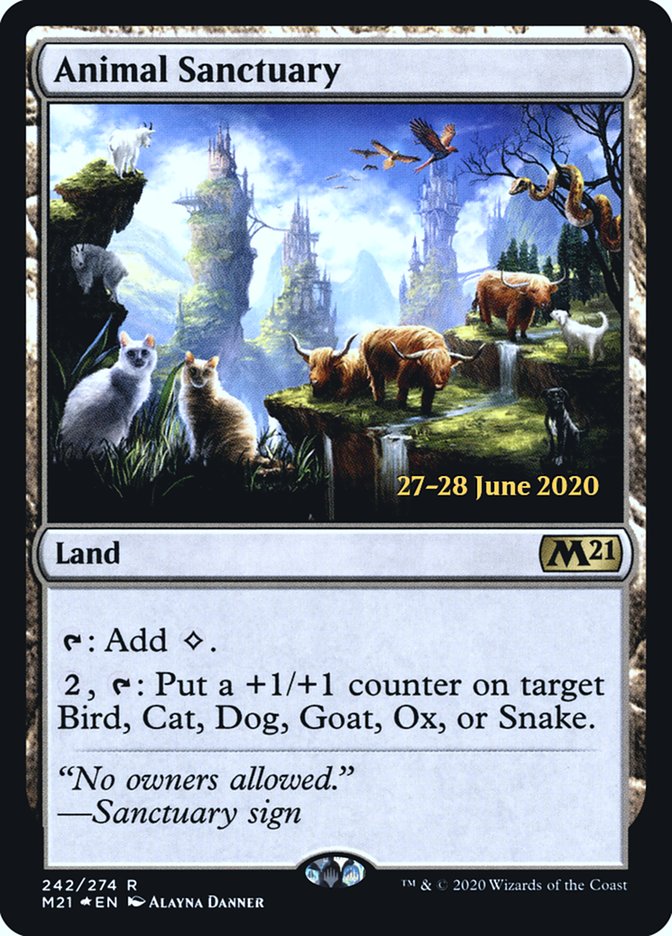 Animal Sanctuary  [Core Set 2021 Prerelease Promos] | PLUS EV GAMES 