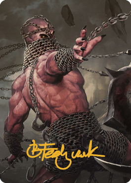 Chain Devil Art Card (Gold-Stamped Signature) [Commander Legends: Battle for Baldur's Gate Art Series] | PLUS EV GAMES 