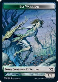 Elf Warrior // Germ Double-sided Token [Double Masters Tokens] | PLUS EV GAMES 