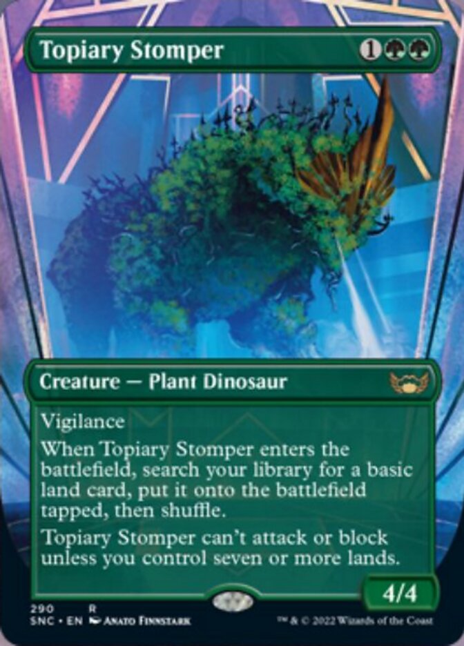 Topiary Stomper (Borderless Alternate Art) [Streets of New Capenna] | PLUS EV GAMES 