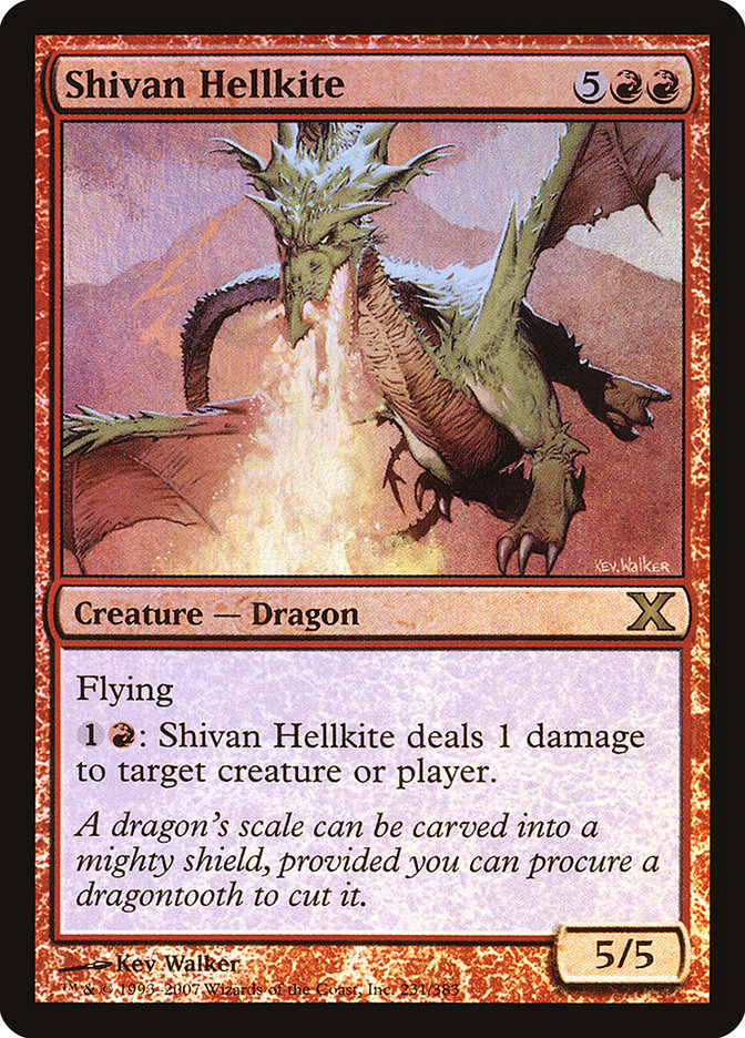 Shivan Hellkite (Premium Foil) [Tenth Edition] | PLUS EV GAMES 