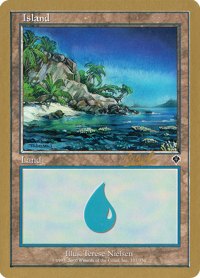 Island (cr337) (Carlos Romao) [World Championship Decks 2002] | PLUS EV GAMES 