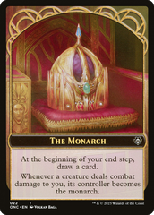 The Monarch // Golem Double-Sided Token [Phyrexia: All Will Be One Commander Tokens] | PLUS EV GAMES 