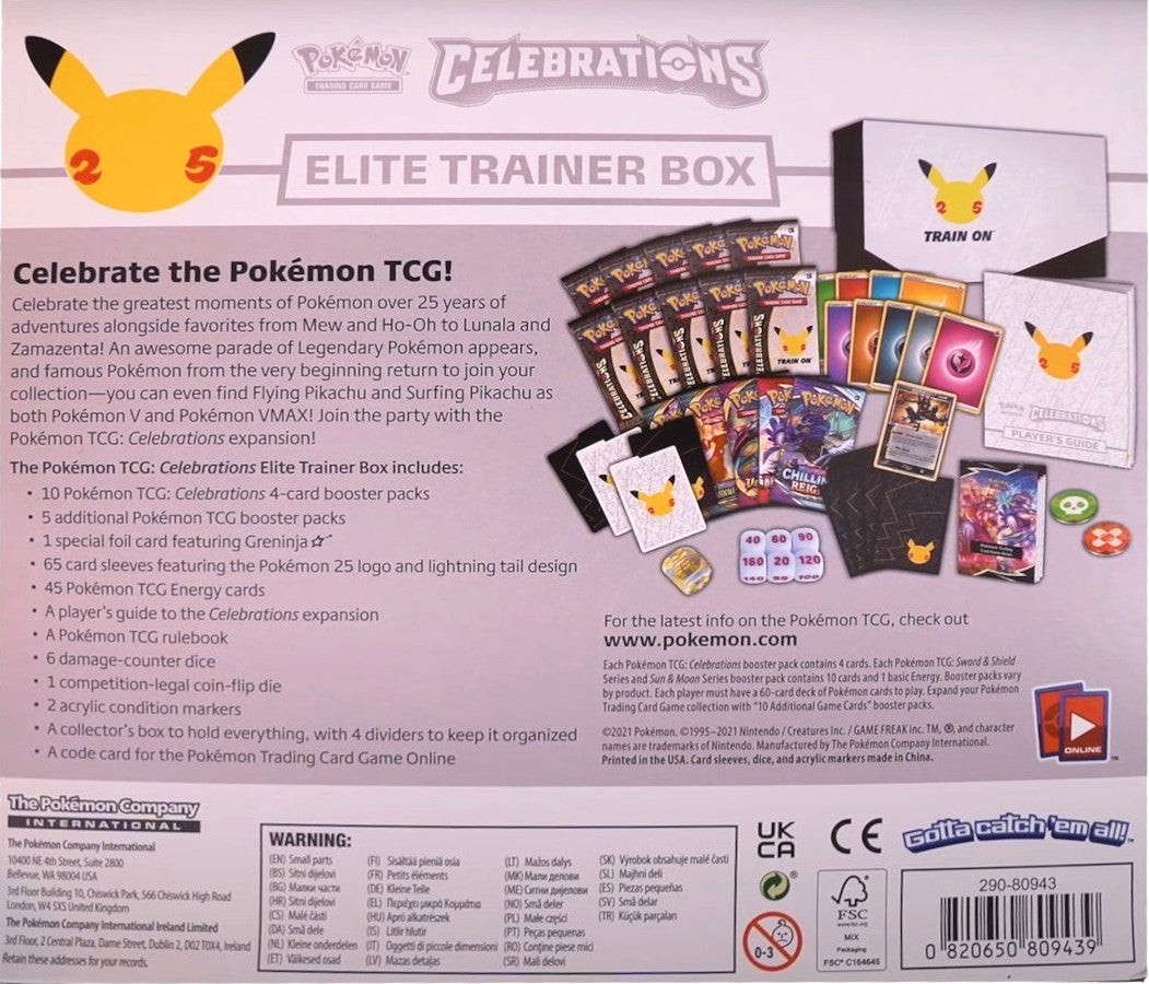 Celebrations: 25th Anniversary - Elite Trainer Box | PLUS EV GAMES 