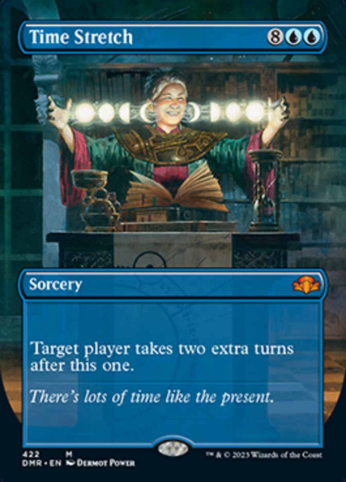 Time Stretch (Borderless Alternate Art) [Dominaria Remastered] | PLUS EV GAMES 