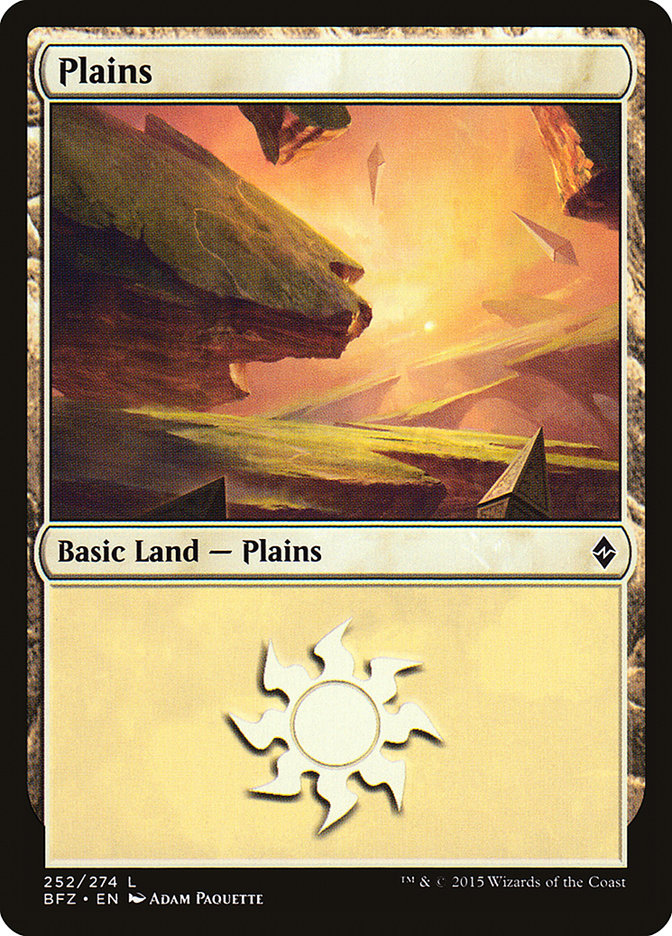 Plains (252a) [Battle for Zendikar] | PLUS EV GAMES 