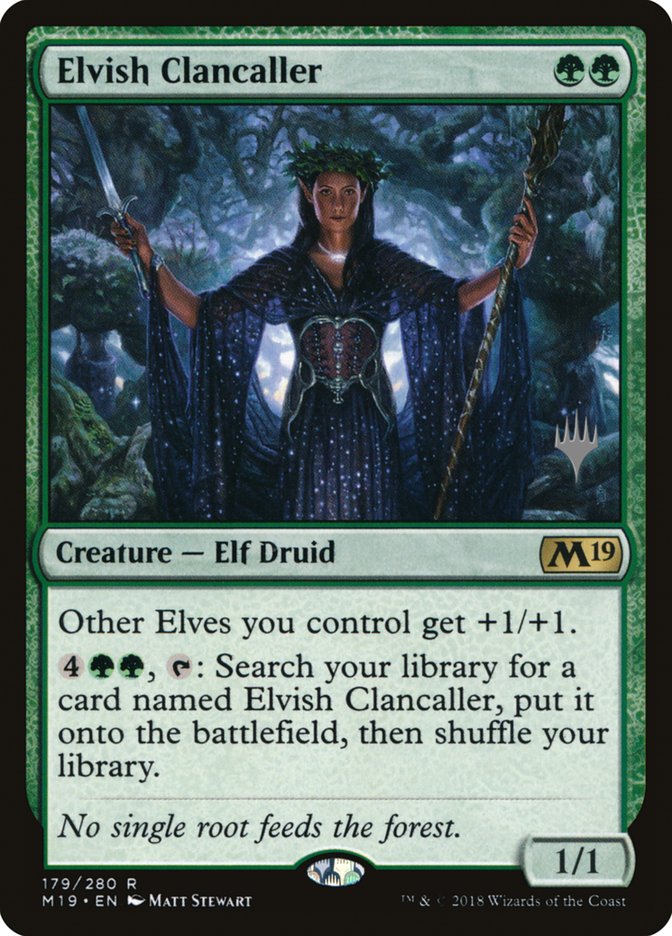 Elvish Clancaller (Promo Pack) [Core Set 2019 Promos] | PLUS EV GAMES 