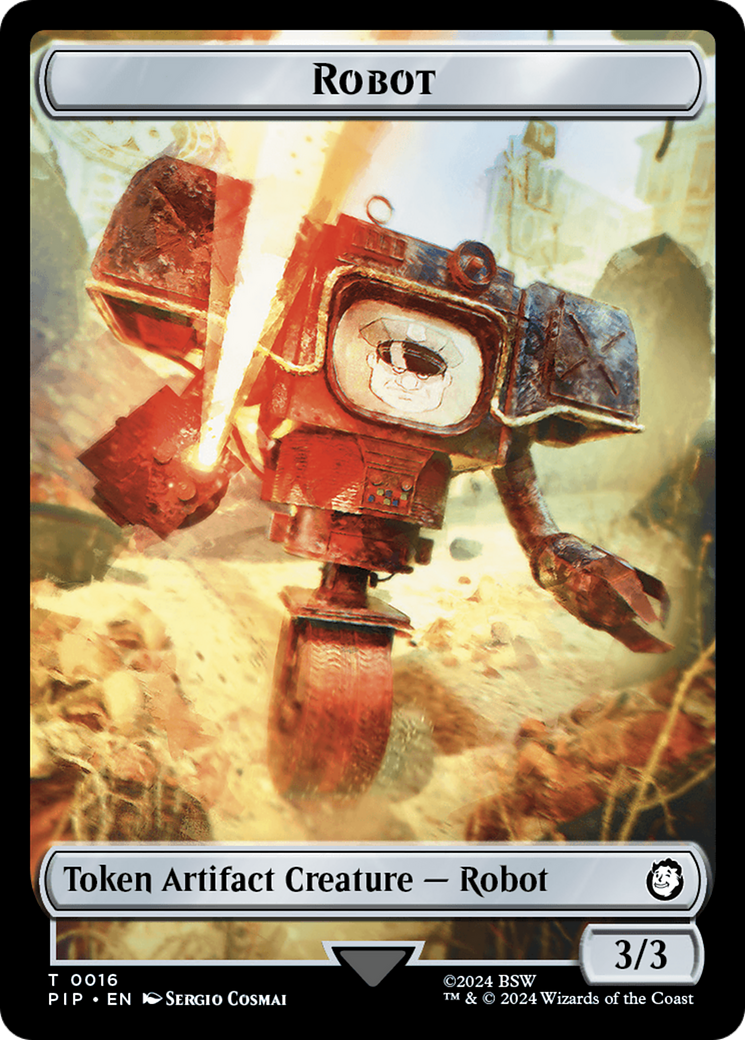 Robot // Food (0014) Double-Sided Token [Fallout Tokens] | PLUS EV GAMES 