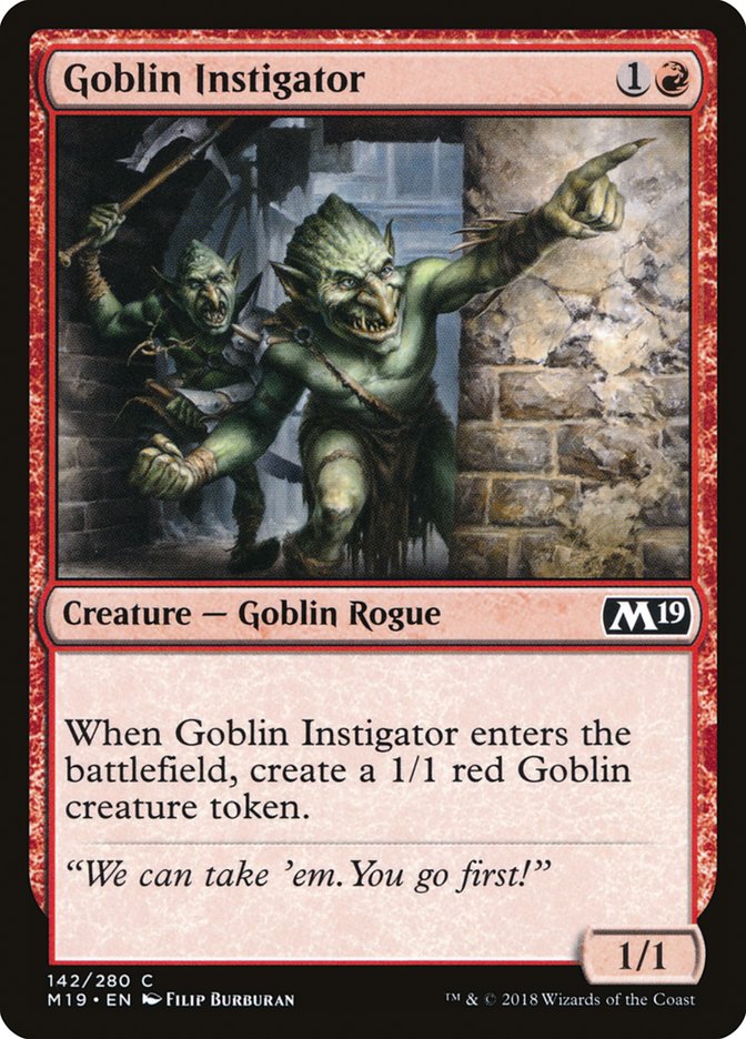 Goblin Instigator [Core Set 2019] | PLUS EV GAMES 