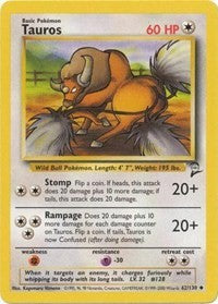 Tauros (62) [Base Set 2] | PLUS EV GAMES 