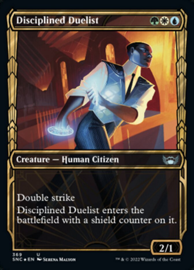 Disciplined Duelist (Showcase Golden Age Gilded Foil) [Streets of New Capenna] | PLUS EV GAMES 