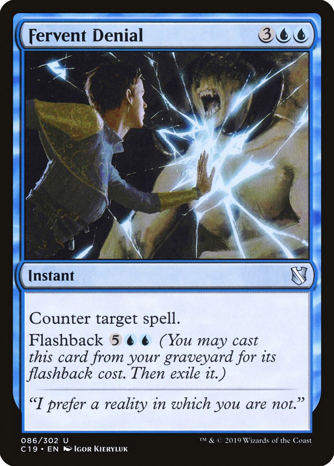 Fervent Denial [Commander 2019] | PLUS EV GAMES 