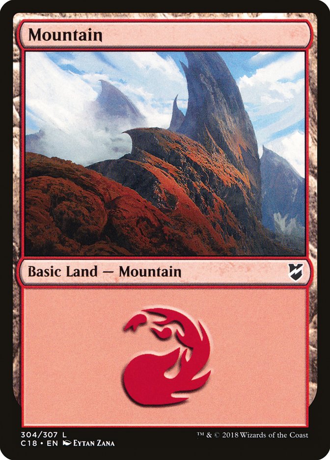 Mountain (304) [Commander 2018] | PLUS EV GAMES 