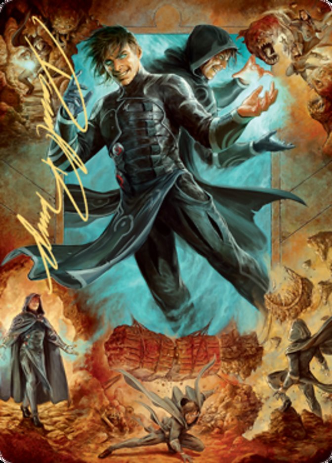 Jace, Mirror Mage 2 Art Card (Gold-Stamped Signature) [Zendikar Rising Art Series] | PLUS EV GAMES 