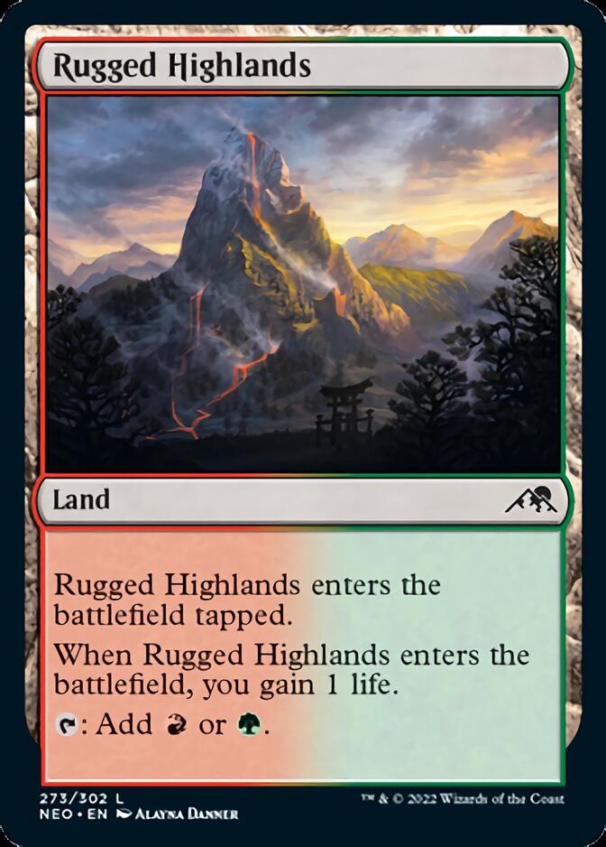 Rugged Highlands [Kamigawa: Neon Dynasty] | PLUS EV GAMES 