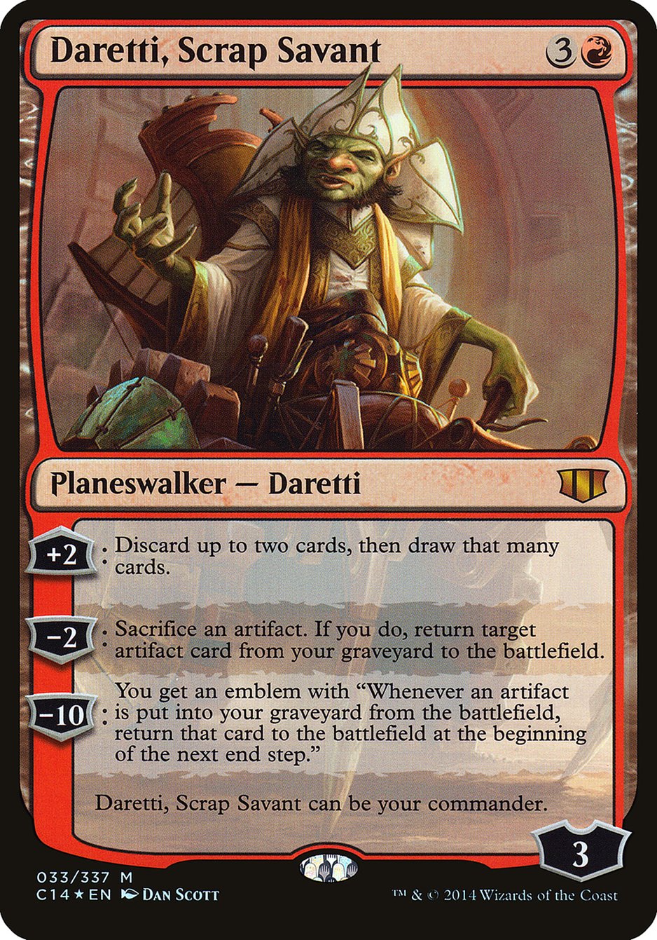 Daretti, Scrap Savant (Oversized) [Commander 2014 Oversized] | PLUS EV GAMES 