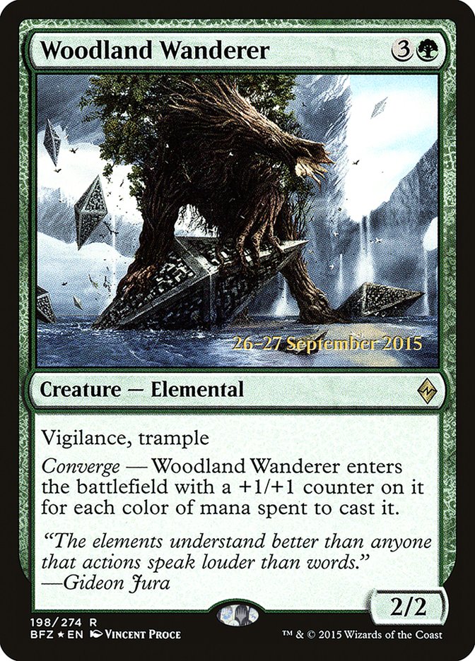 Woodland Wanderer  [Battle for Zendikar Prerelease Promos] | PLUS EV GAMES 