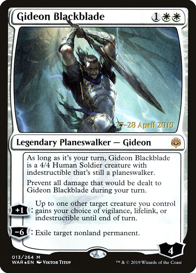 Gideon Blackblade  [War of the Spark Prerelease Promos] | PLUS EV GAMES 