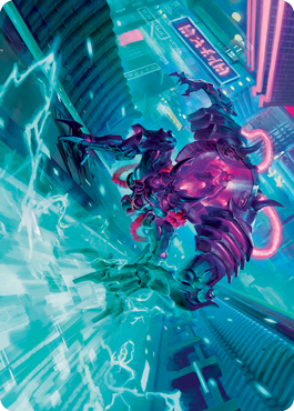 Surgehacker Mech Art Card [Kamigawa: Neon Dynasty Art Series] | PLUS EV GAMES 