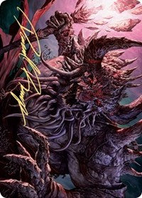 Dream Devourer Art Card (Gold-Stamped Signature) [Kaldheim: Art Series] | PLUS EV GAMES 